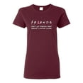 thumbnail image 1 of Donâ€™t Let Friends ALone Awareness Womens Graphic T-Shirt, Maroon, Large, 1 of 3