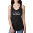 thumbnail image 1 of Don't Let Friends Alone Awareness Ladies Racerback Tank Top, Black, Small, 1 of 3