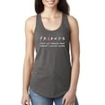 thumbnail image 1 of Don't Let Friends Alone Awareness Ladies Racerback Tank Top, Dark Grey, Small, 1 of 3