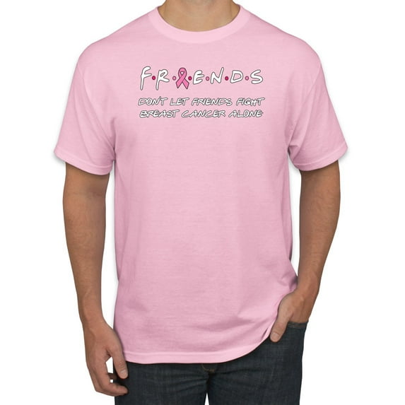 Don't Let Friends Alone Awareness Men's Graphic T-Shirt, Light Pink, 3XL