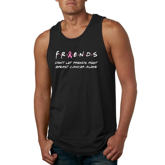 Don’t Let Friends ALone Awareness Mens Graphic Tank Top, Black, Small