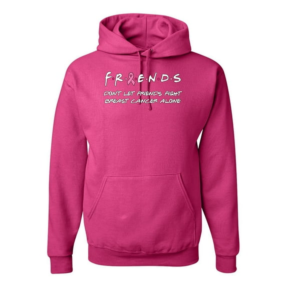 Don't Let Friends Alone Awareness Unisex Graphic Hoodie Sweatshirt, Fuschia, 2XL