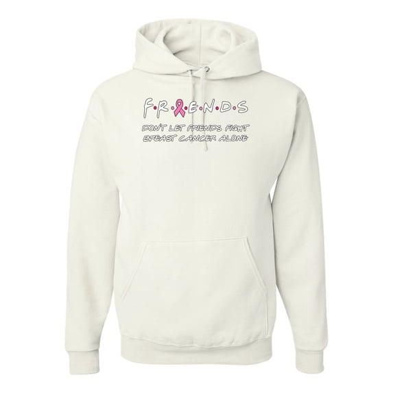 Don't Let Friends Alone Awareness Unisex Graphic Hoodie Sweatshirt, White, Small