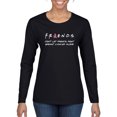 thumbnail image 1 of Don't Let Friends Alone Awareness Womens Graphic Long Sleeve T-Shirt, Black, Small, 1 of 3