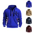 thumbnail image 1 of Don't Let The Hard Days Win Hoodies for Men 2025 Long Sleeve Half Zip Hooded Sweatshirt with Pockets Pullover Tops, 1 of 3