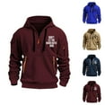 thumbnail image 1 of Don't Let The Hard Days Win Hoodies for Men 2025 Long Sleeve Half Zip Hooded Sweatshirt with Pockets Pullover Tops, 1 of 3
