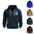 thumbnail image 1 of Don't Let The Hard Days Win Hoodies for Men 2025 Long Sleeve Half Zip Hooded Sweatshirt with Pockets Pullover Tops, 1 of 3