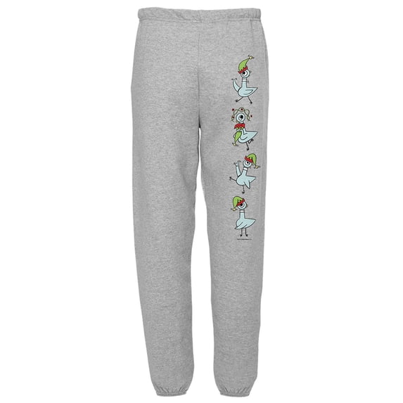 Don't Let The Pigeon Drive The Sleigh Pigeon Character Poses Unisex Jogger Sweatpants with Pockets for Men and Women, Athletic Heather, Medium