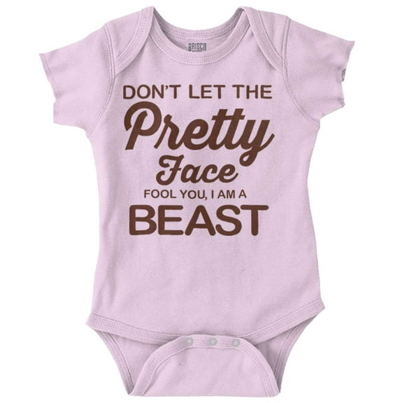 Don't Let The Pretty Face Fool You Bodysuit Jumper Girls Infant Baby Brisco Brands 24M
