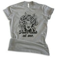 thumbnail image 1 of Don't Look At Me Medusa Shirt, Unisex Women's Men's Shirt, Medusa Shirt, Mythology Shirt, Dark Heather Gray, Medium, 1 of 6