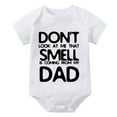 thumbnail image 1 of Don't Look At Me That Smell Is Coming From My Dad Baby Neutral Outfits Short Sleeve Home from Hospital Baby Boy Outfit White, 1 of 2
