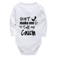 thumbnail image 1 of Don't Make Me Call My Cousin Coming Home Outfits Long Sleeve Baby Girl Zipper Onesie White Boy Clothes 0-3 Months, 1 of 2