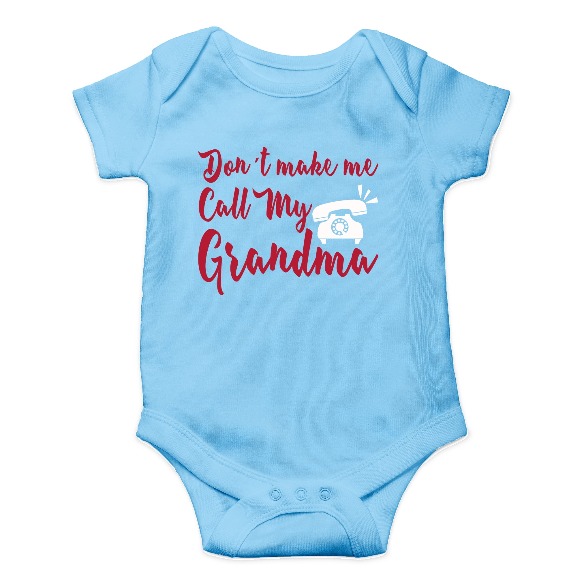 "Don't Make Me Call My Grandma" Baby Bodysuit - 100% Cotton Onesie, Funny Baby Outfit