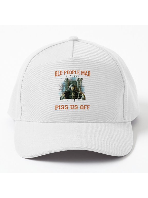Don't Make Old People Mad Baseball Cap, Grandpa Vintage Age Quote Design Hat, Everyday Classic Style