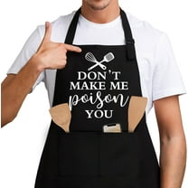 Don''t Make Me Poison You,Funny Chef Apron,Funny Apron cooking for Men & Women with 2 Tool Pockets,Adjustable Straps,Cooking Baking Apron,Kitchen Gifts for Men & Women,Bake Lover Gift