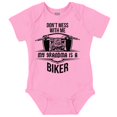 thumbnail image 1 of Don't Mess With Me Grandma is a Biker Romper Boys or Girls Infant Baby Brisco Brands 12M, 1 of 6