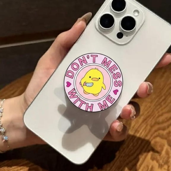 Dont Mess With Me Phone Grip  Cute Yellow Chick with Knife Magnetic Phone Stand, Fun Phone Decor, Sassy Phone Accessory