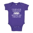 thumbnail image 1 of Don't Mess With My Amma Baby Bodysuit One Piece 24 mo Purple, 1 of 3