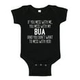 thumbnail image 1 of Don't Mess With My Bua Baby Bodysuit One Piece 18 mo Black, 1 of 3