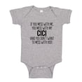 thumbnail image 1 of Don't Mess With My Cici Baby Bodysuit One Piece NB Athletic Heather, 1 of 3