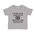 thumbnail image 1 of Don't Mess With My Cici Toddler T-Shirt 2T Athletic Heather, 1 of 3