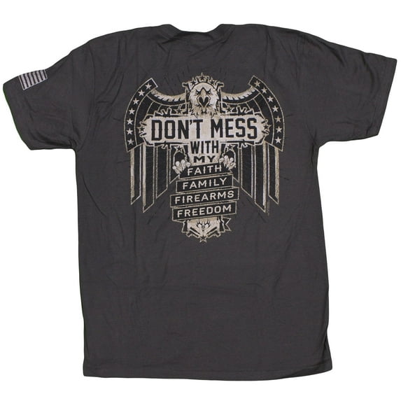"Don't Mess With My Faith, Family, Firearms, Freedom" Men's T-Shirt (XX-Large)