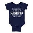 thumbnail image 1 of Don't Mess With My Godmother Baby Bodysuit One Piece 24 mo Navy Blue, 1 of 3