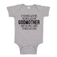 thumbnail image 1 of Don't Mess With My Godmother Baby Bodysuit One Piece NB Athletic Heather, 1 of 3