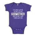 thumbnail image 1 of Don't Mess With My Godmother Baby Bodysuit One Piece NB Purple, 1 of 3
