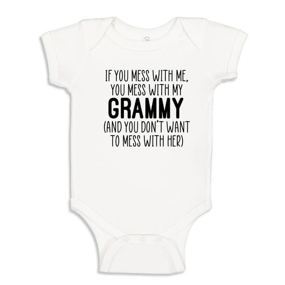 Don't Mess With My Grammy Baby Bodysuit One Piece 12 mo White