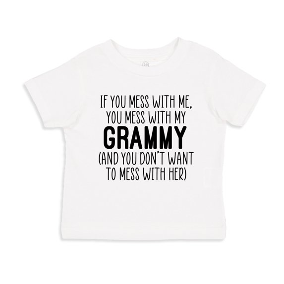 Don't Mess With My Grammy Toddler T-Shirt 3T White
