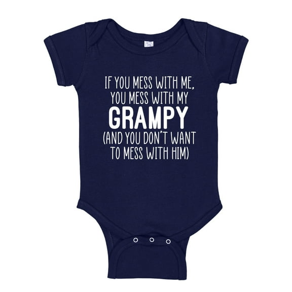 Don't Mess With My Grampy Toddler T-Shirt 3T Navy Blue