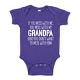 thumbnail image 1 of Don't Mess With My Grandpa Baby Bodysuit One Piece 12 mo Purple, 1 of 3