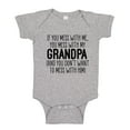 thumbnail image 1 of Don't Mess With My Grandpa Baby Bodysuit One Piece NB Athletic Heather, 1 of 3