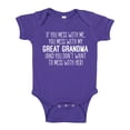 thumbnail image 1 of Don't Mess With My Great Grandma Baby Bodysuit One Piece NB Purple, 1 of 3