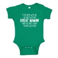 thumbnail image 1 of Don't Mess With My Great Mamaw Baby Bodysuit One Piece 24 mo Kelly Green, 1 of 3