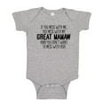 thumbnail image 1 of Don't Mess With My Great Mamaw Baby Bodysuit One Piece NB Athletic Heather, 1 of 3