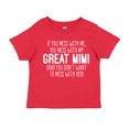 thumbnail image 1 of Don't Mess With My Great Mimi Toddler T-Shirt 2T Red, 1 of 3