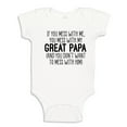 thumbnail image 1 of Don't Mess With My Great Papa Baby Bodysuit One Piece 18 mo White, 1 of 3
