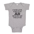 thumbnail image 1 of Don't Mess With My Juju Baby Bodysuit One Piece NB Athletic Heather, 1 of 3