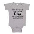thumbnail image 1 of Don't Mess With My Kuma Baby Bodysuit One Piece NB Athletic Heather, 1 of 3
