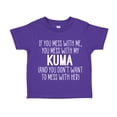 thumbnail image 1 of Don't Mess With My Kuma Toddler T-Shirt 3T Purple, 1 of 3
