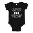 thumbnail image 1 of Don't Mess With My Loli Baby Bodysuit One Piece 18 mo Black, 1 of 3