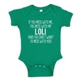 thumbnail image 1 of Don't Mess With My Loli Baby Bodysuit One Piece 18 mo Kelly Green, 1 of 3