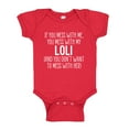 thumbnail image 1 of Don't Mess With My Loli Baby Bodysuit One Piece NB Red, 1 of 3
