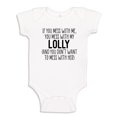 thumbnail image 1 of Don't Mess With My Lolly Baby Bodysuit One Piece 18 mo White, 1 of 3