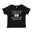thumbnail image 1 of Don't Mess With My Mimi Toddler T-Shirt 2T Black, 1 of 3