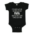 thumbnail image 1 of Don't Mess With My Papa Baby Bodysuit One Piece 24 mo Black, 1 of 3