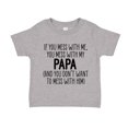 thumbnail image 1 of Don't Mess With My Papa Toddler T-Shirt 2T Athletic Heather, 1 of 3