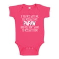 thumbnail image 1 of Don't Mess With My Papaw Baby Bodysuit One Piece 12 mo Cyber Pink, 1 of 3